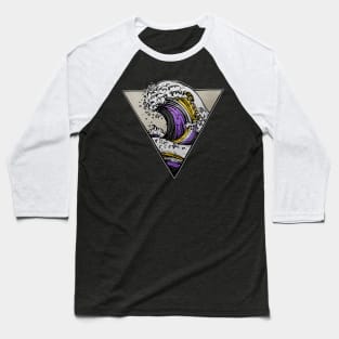 Nonbinary LGBT Wave Baseball T-Shirt